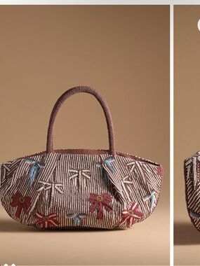 Anthropologie beaded bow bag